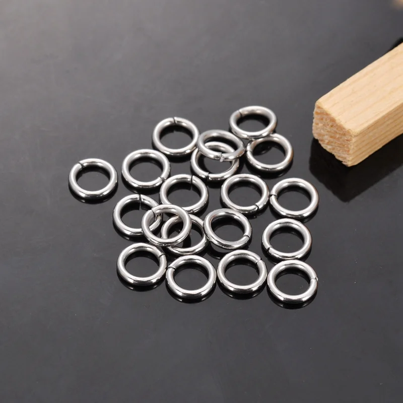 500 PCs Doreen Box Stainless Steel Open Jump Rings Silver Color 7mm x 1.2mm For DIY Jewelry Making Findings Wholesale