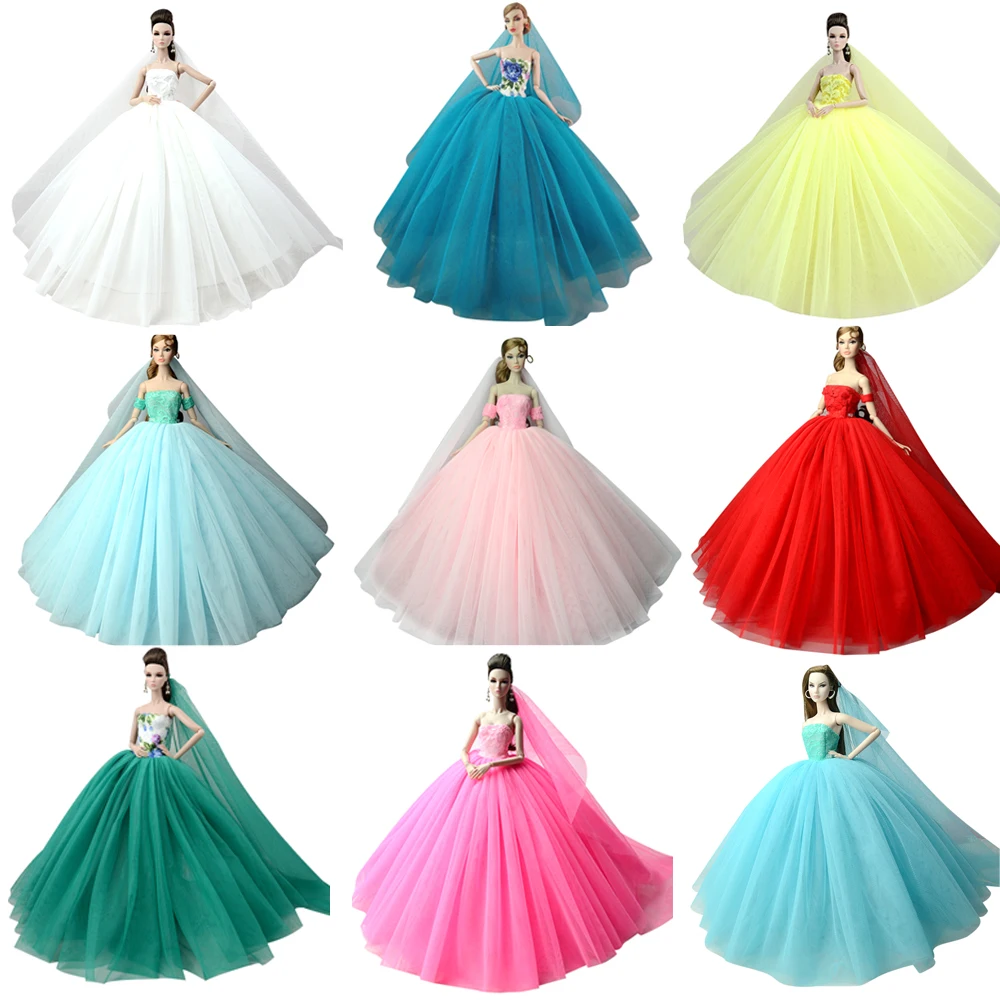 NK Prinses Pop Kleding Voor 11.5 inch Pop Avond Bruiloft Grown 30 CM Pop Jurk Outfits Voor BJD Poppen Accessoires speelgoed JJ