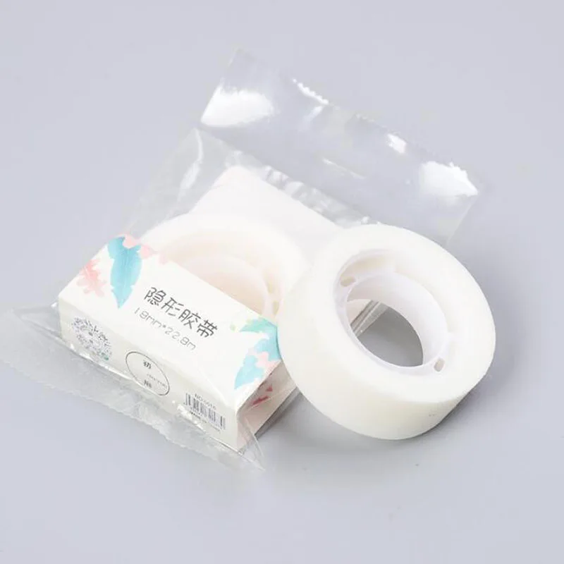 1.8cm White Invisible Tape Masking Hand Tear Seamless Tape Can Be Written To Correct The Wrong Office School Supplies Stationery