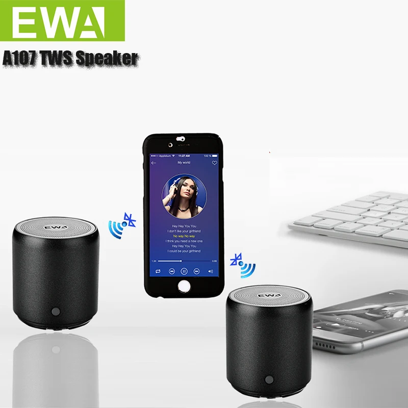 Bluetooth Speaker EWa A107 MP3 Player For Phone/Tablet/PC Mini  Wireless Bluetooth Speaker TWS  Small Portable Speaker