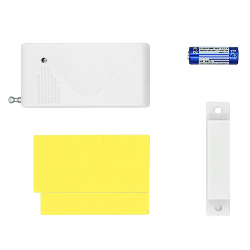 Battery Power Magnetic Contact Sensor Wireless Window Door Sensor 433MHz 1527 Code For Any Wireless Burglar Alarm Panel