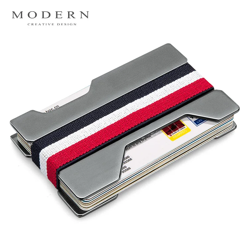 Antitheft Rfid Blocking Slim Minimalist Wallet Credit Card Holder Cardcase Money Clamp Men Travel Accessories