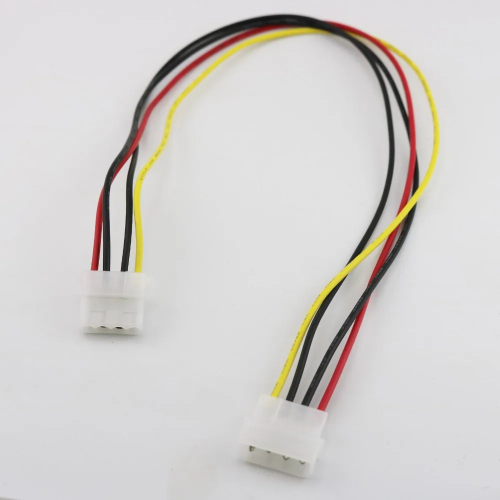 1pcs 50cm/1.5ft IDE 4 PIN Molex Male Power to LP4 Female Jack Adapter Extension Connector Cable