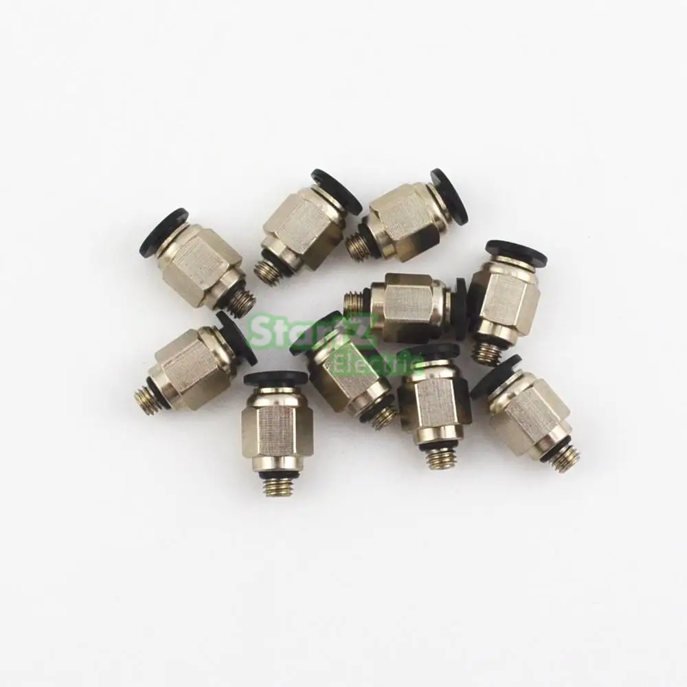 10PcsHigh quality 6mm to M5'' Thread Male Straight Pneumatic Tube Push In Quick Connect Fittings Pipe