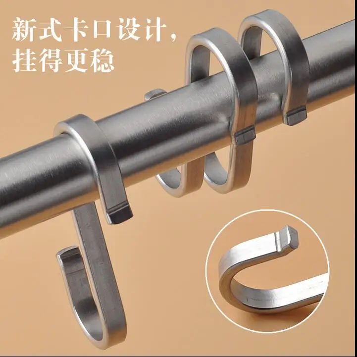 22mm 25mm pipe Stainless steel s-type hook Clothing store kitchen wardrobe pothook thickness:2mm width:5mm
