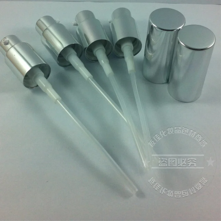 

silver aluminum lotion pump,can match with glass bottle for lotion/oil/crearm,neck size:18mm ,type:18/410