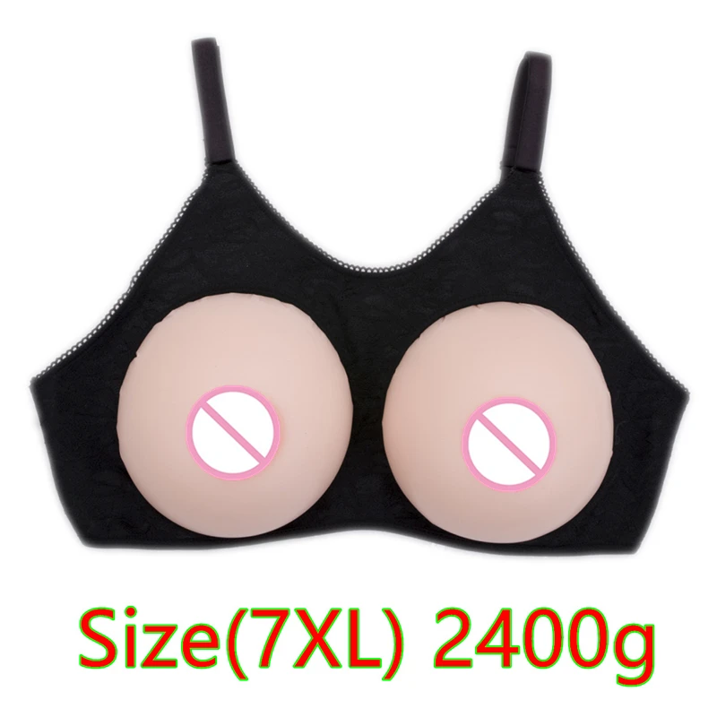 Breast Form 2400g/Pair Silicone Breast implant Realistic touch Feeling False Boobs Crossdress Transvestite Bra Breast Suit