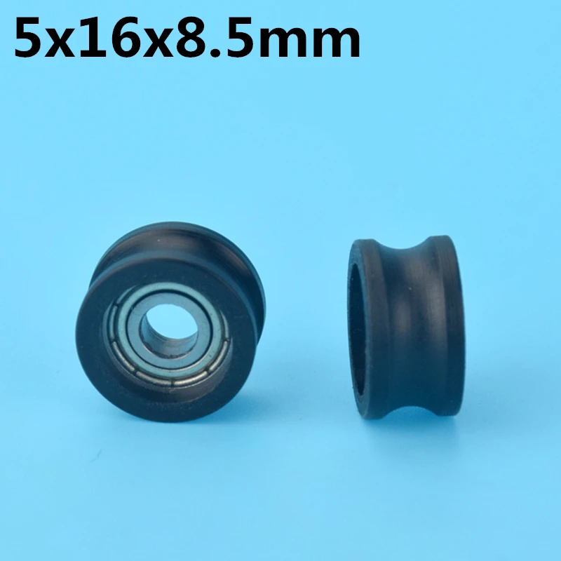 

1Pcs 5x16x8.5 mm U groove Nylon Plastic Wheel With Bearings Doors and windows track