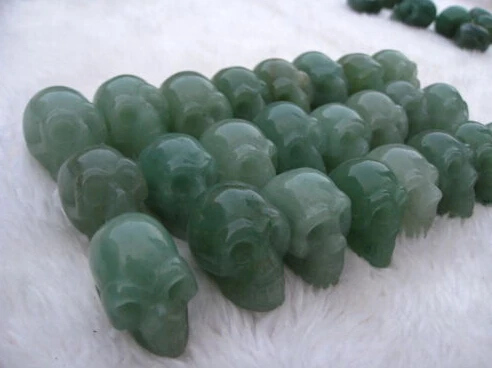 

20pcs Carved NATURAL Dongling jade quartz crystal skull healing