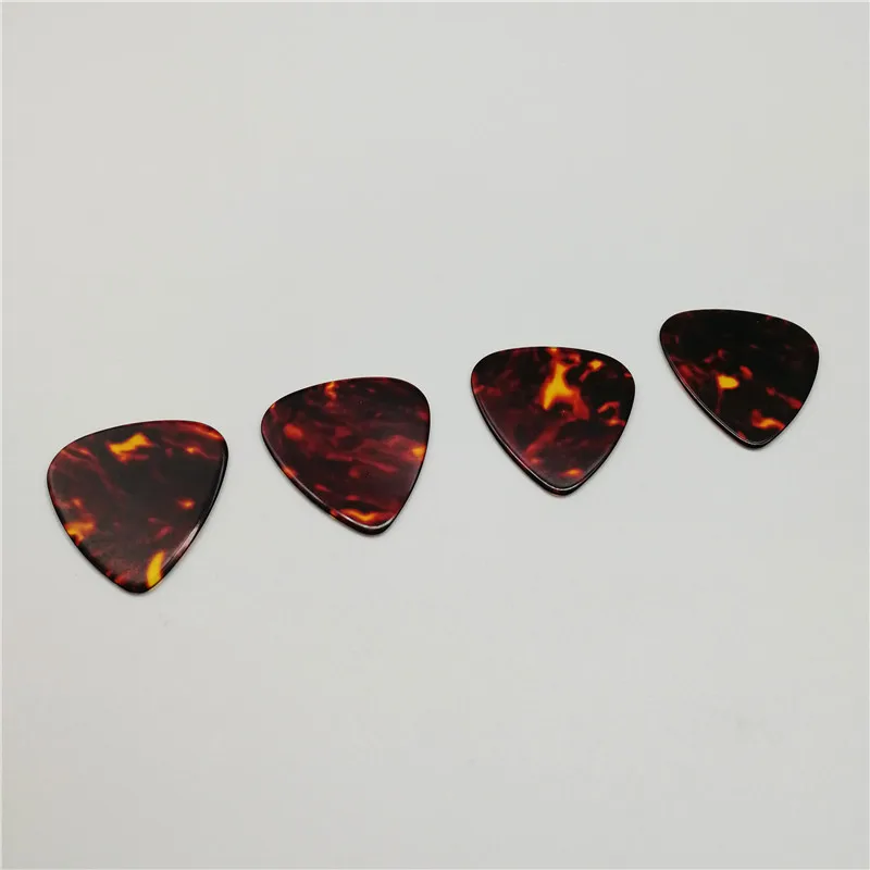 Celluloid Guitar Picks, Tortoise Shell Color, Different Thickness, Plectrum, Free Shipping, 100Pcs