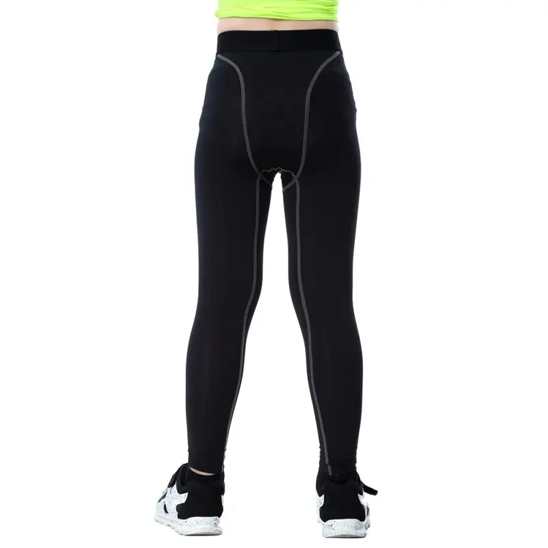 

Boys Compression Pants Quick Dry Elastic Waist Skinny Sports Shorts Polyester Running Sports Cycling Pants 2018