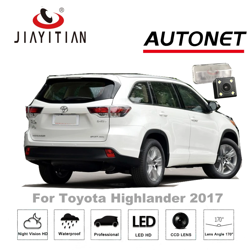 

JiaYiTian rear view camera for toyota highlander Kluger XU50 2013~2018 CCD Night Vision Reverse camera License plate camera back