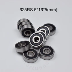 Bearing 10 Pieces 625RS 5*16*5(mm) chrome steel rubber Sealed High speed Mechanical equipment parts