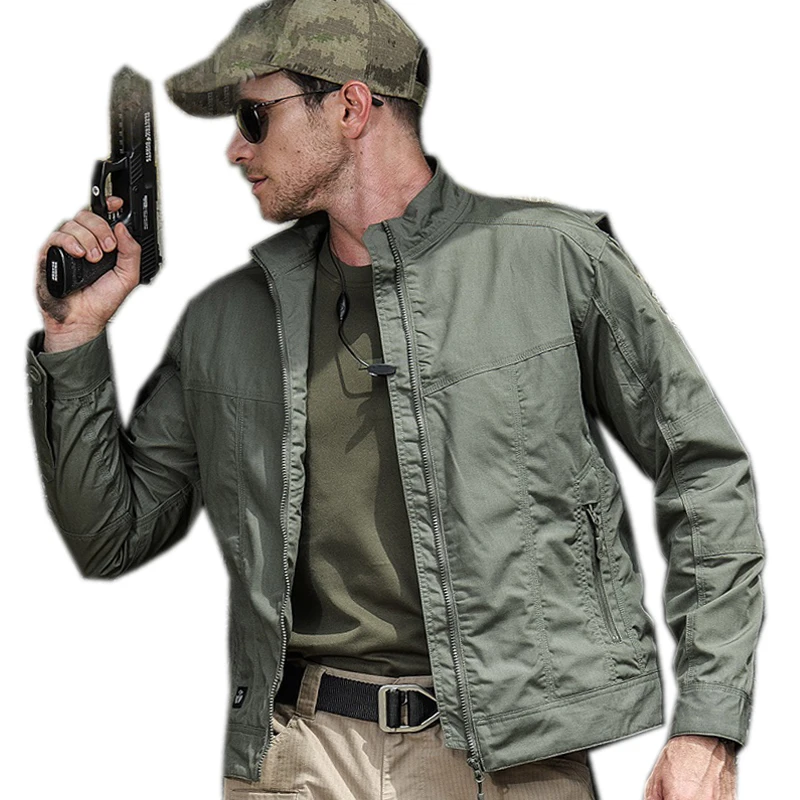 New 2024 Men Tactical Jacket Bodyguard Special Service Stand Collar Casual Jacket Special Forces Camouflage Jackets Men Blouse