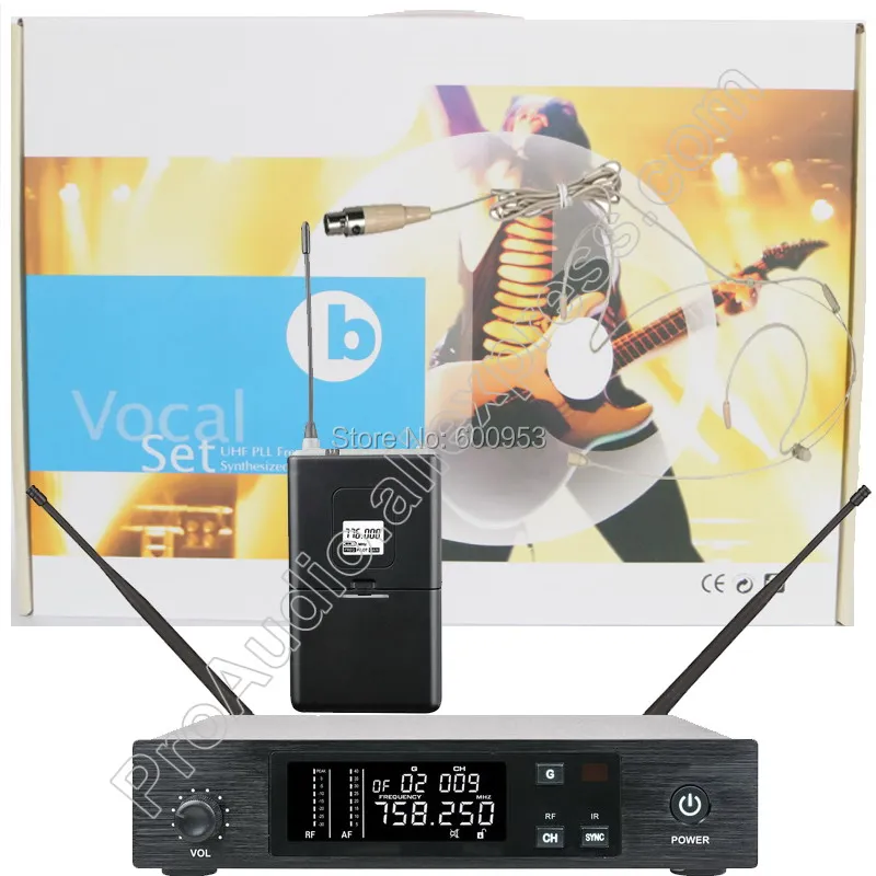 MICWL QLXD UHF مرحلة الأداء سماعة رأس لاسلكية نظام ميكروفون الكاريوكي البيج أغطية الرأس متعددة الاتجاهات