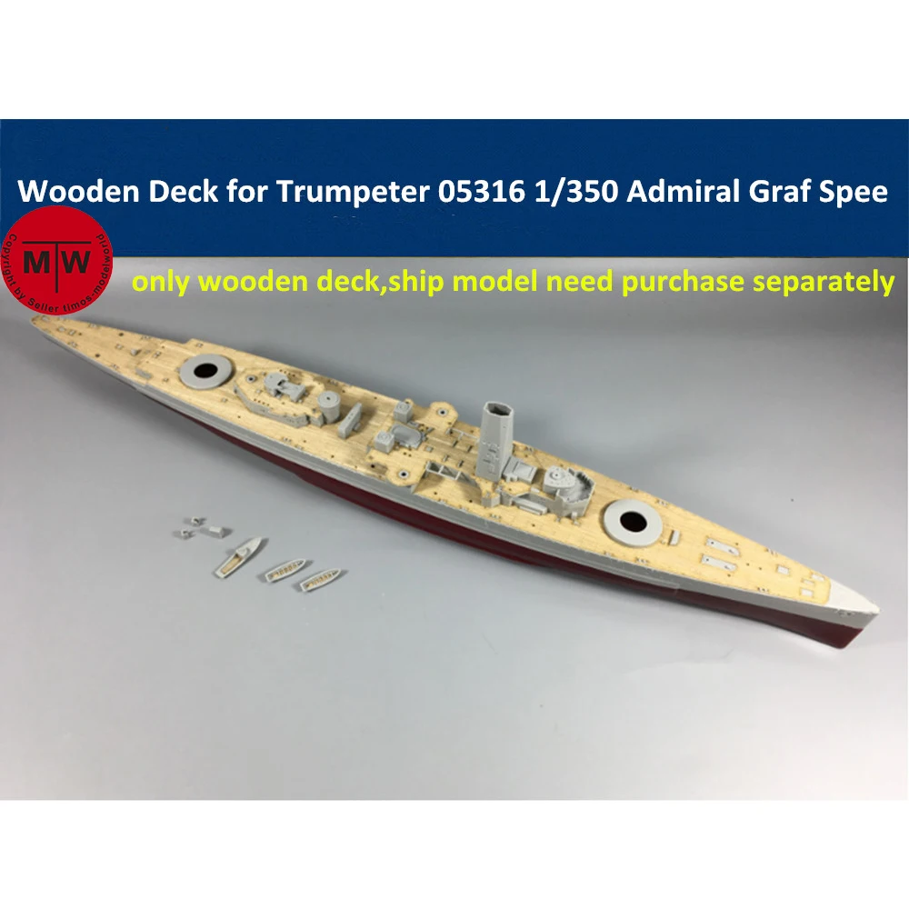 

1/350 Scale Wooden Deck for Trumpeter 05316 German Admiral Graf Spee Ship Model CY350021