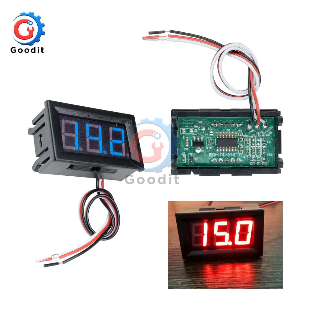 DC 0-30V Mini Digital Voltmetro Amperometro Panel Amp Volt Tester di Tensione di Corrente Tester 0.56 \