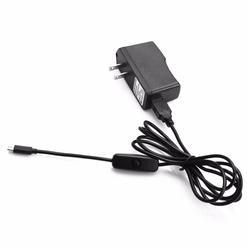 Zasilacz do Raspberry Pi 2 3 ładowarka Micro USB z włącznikiem On Off (5V 3.0A)