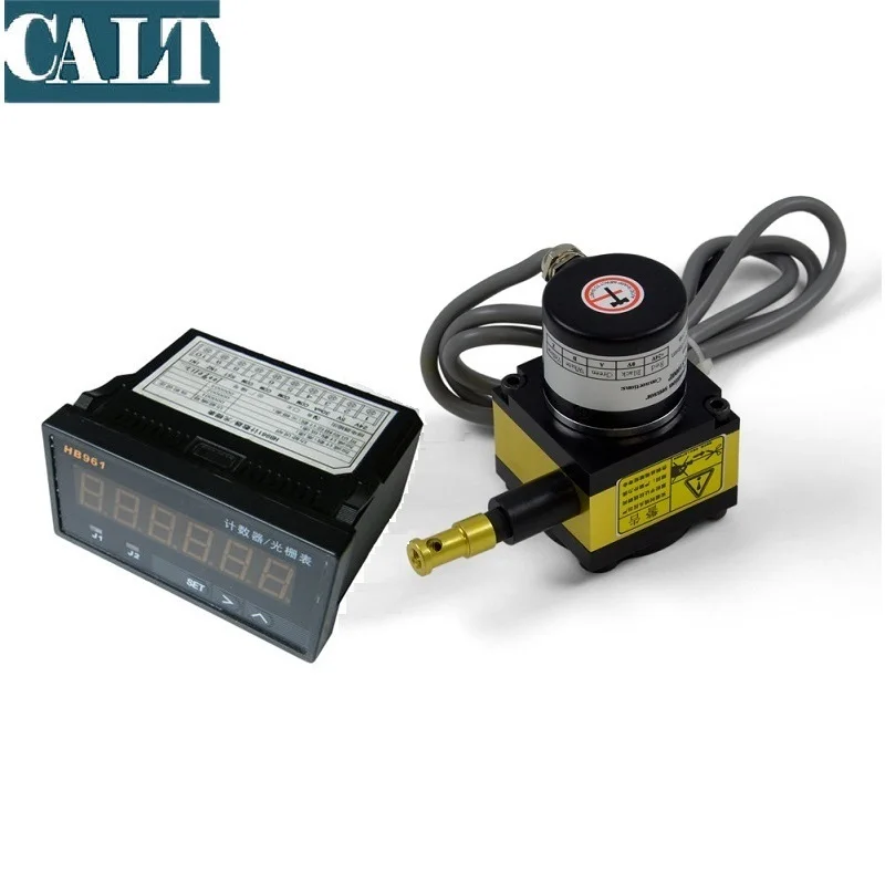 CALT length measuring counter meter with 6 digit indicator Wheel encoder draw wire displacement sensor