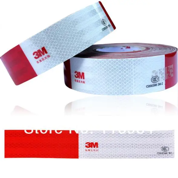 10pcs/Lot 3M single sided Reflective Tape for truck car styling reflective warning Sticker 5cm*30cm