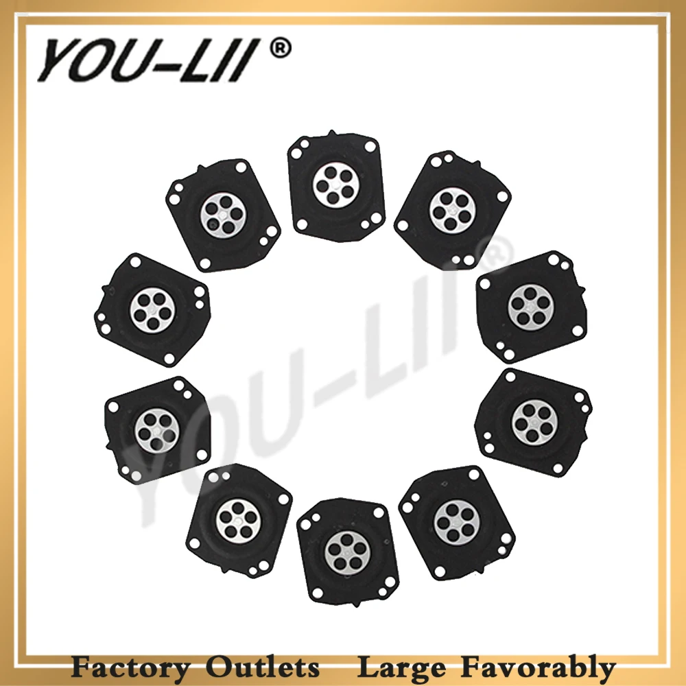 YOU-LII 10pcs Diaphragm For Walbro 95-552 Gasket Parts For Walbro HDA Model Carburetor Repair Kit