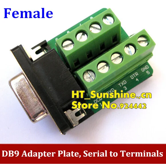 20PCS/LOT FreeShipping DB9 adapter plate  RS232 adapter female 232 transfer terminals DR9 -free solder 485 serial adapter