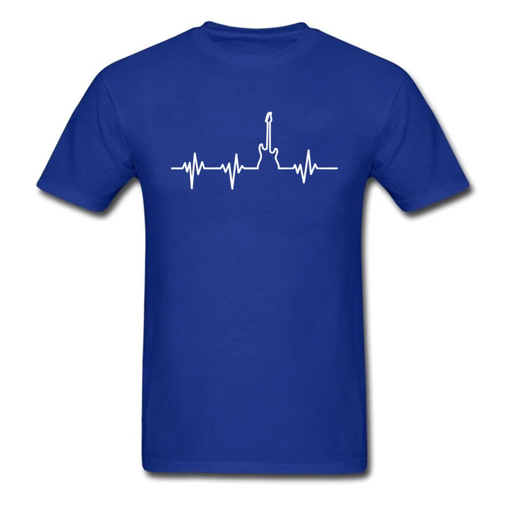 Bass Guitar Heartbeat T Shirt Hip Hop Men T-shirt Unique Design Clothing Cotton Tops DJ Black Tee Fashion Band Tshirt