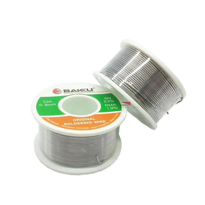 BAKU Original Tin Lead Rosin Core Iron Soldering Welding Wire Roll 0.8mm 1mm with Flux for iPhone Mobile Samsung Mainboard