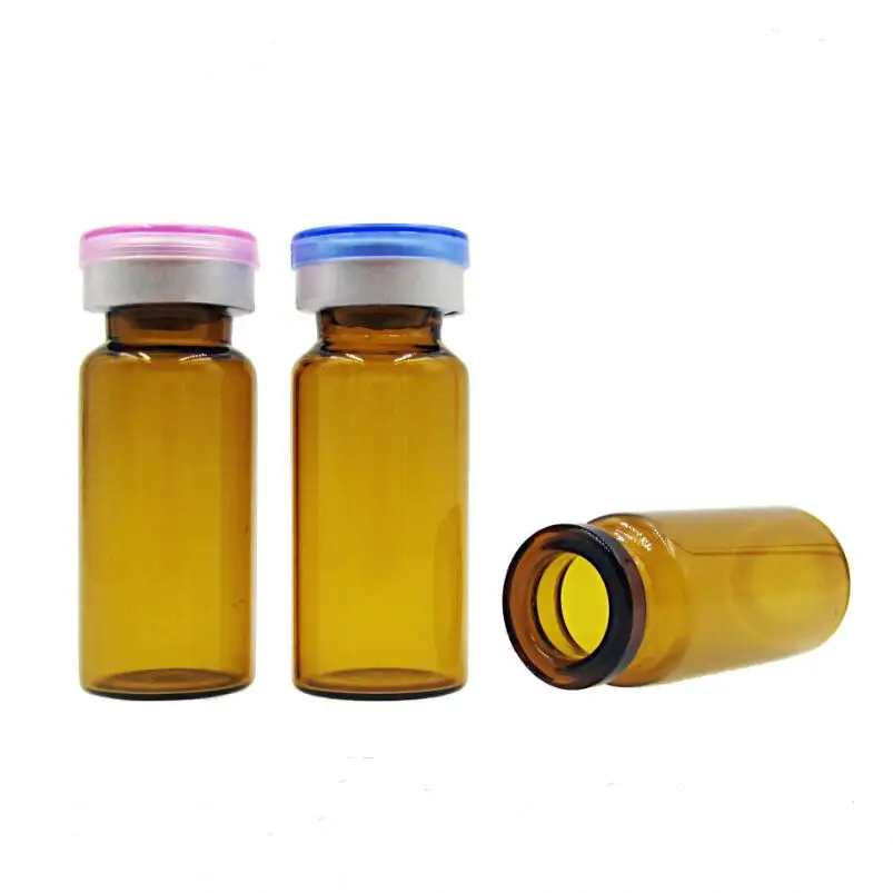 

Wholesale 10ML Glass Injection Vial with Center Flip Off Cap, 10CC Empty Liquid Medicine Containers