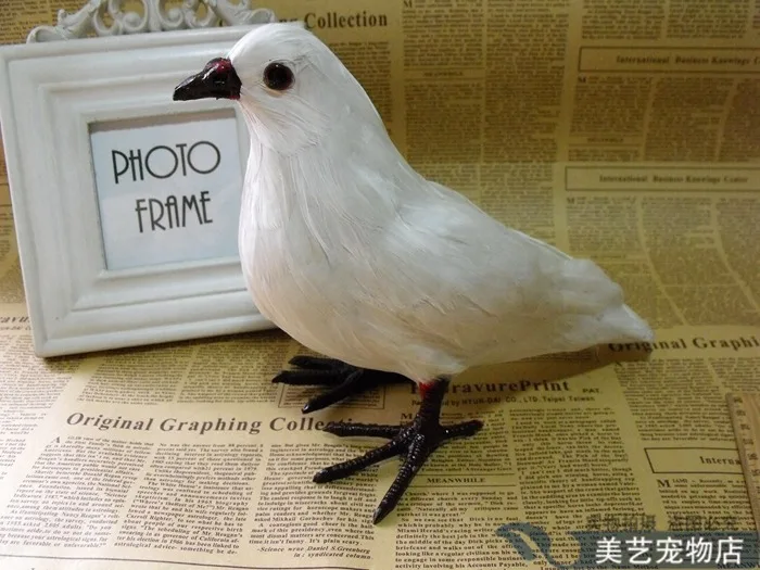 

simulation pigeons toy lifelike white peace dove doll gift about 22x10x18cm