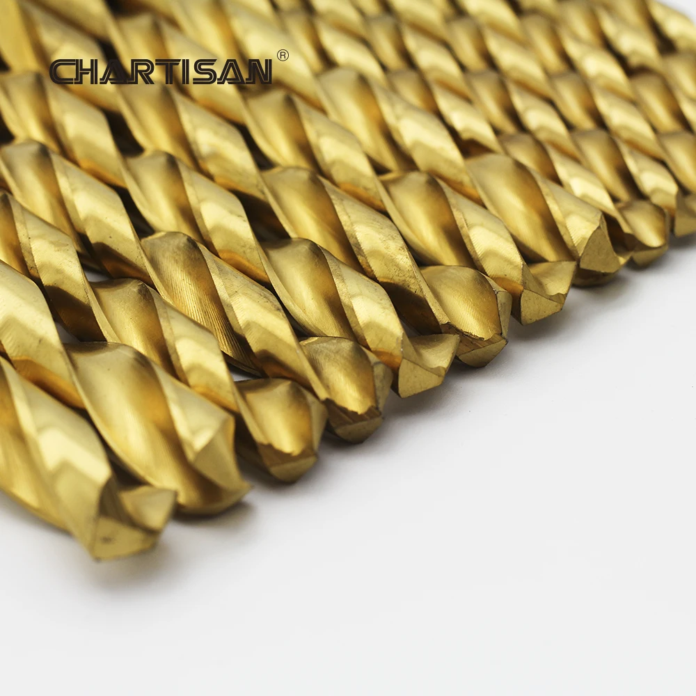 CHARTISAN Top Level HSS M2 Ti-coated Twist Drill Bit for Metal Drilling