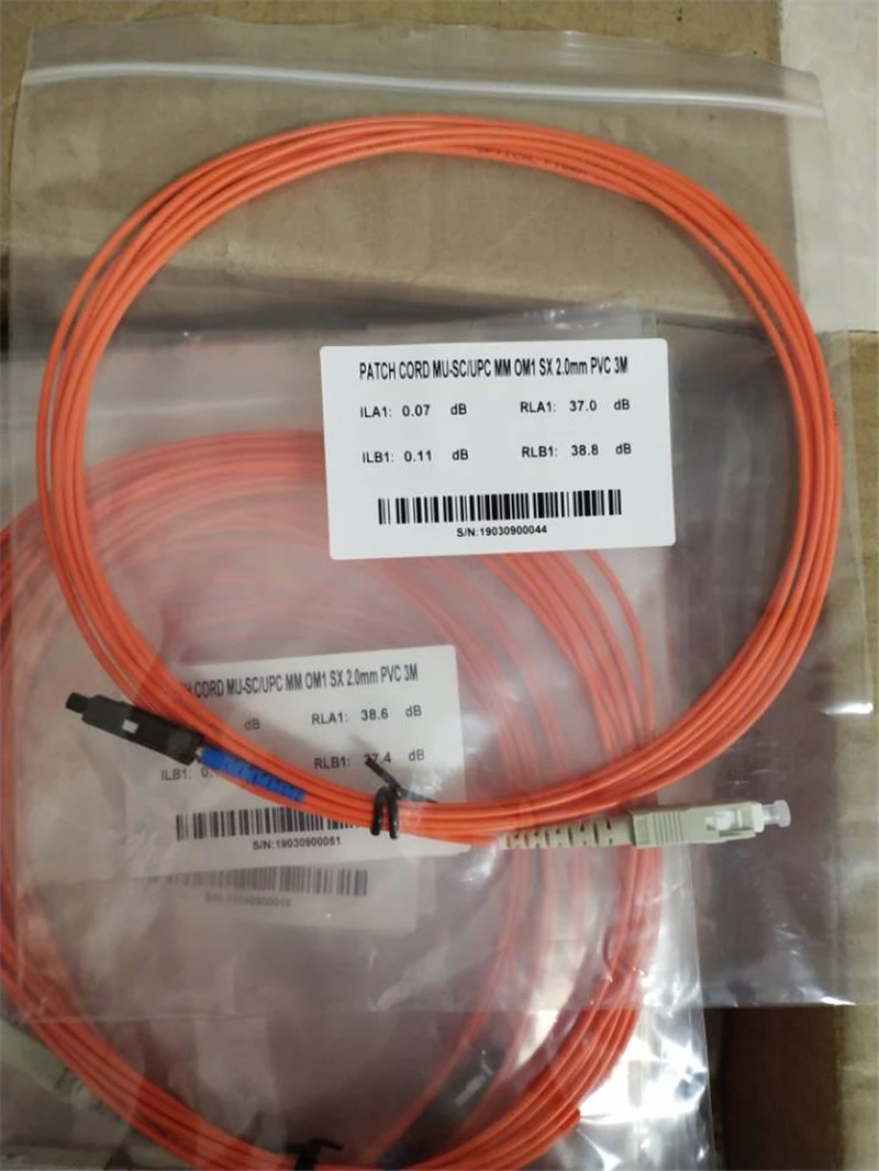 MU fibra Patch cord 3M MM MU-LC MU-FC MU-SC MU-ST ponticello ottico 3mtr Simplex 50/125 62.5/125um ftth telecomunicazioni Spedizione gratuita 10 pezzi