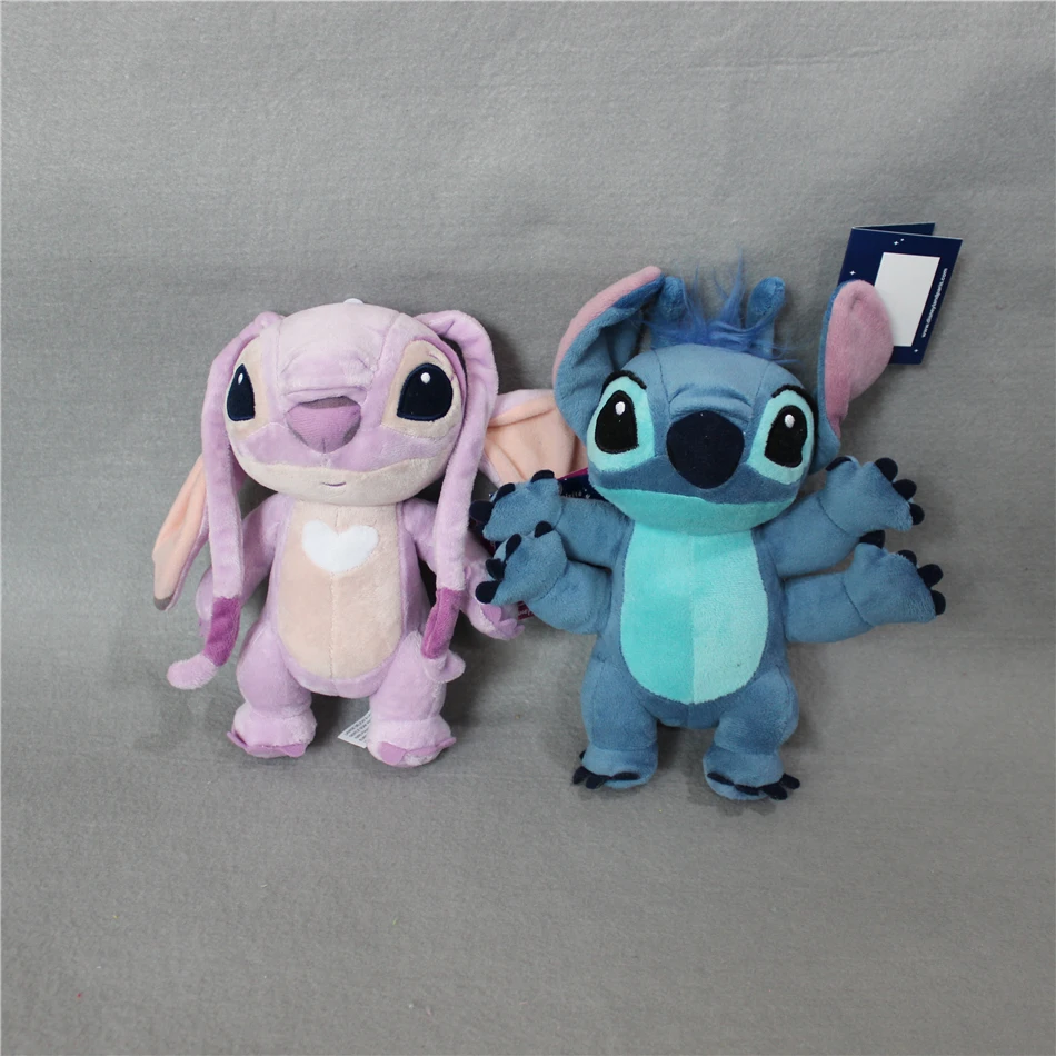 22cm=8.7inch Cartoon Lilo And Stitch Toys,Shape 4 Hands #626 Stitch And #624 Angel Stuffed Plush Soft Toy For Gift