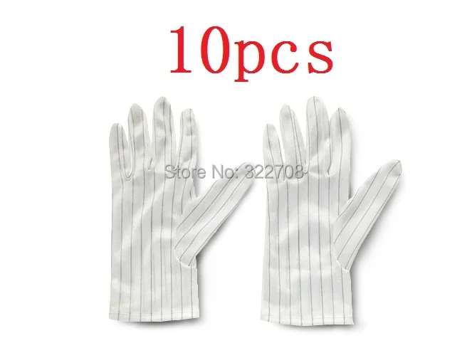 10pcs / lot anti-static gloves anti-static protection antistatic non-slip gloves for industry pc computer gloves free shipping