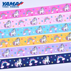 YAMA-Cartoon Grosgrain Ribbon, Printed Cartoon, Sea Shell, Unicorn, Mermaid, Animal Gift Decoration, Arts and Crafts, 1 