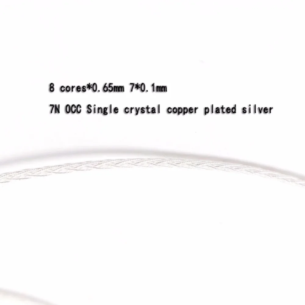 Free Shipping Haldane 2.5/3.5/4.4mm Balanced 8Core Silver Plated Cable For HE400 HE5 HE6 HE300 HE560 HE4 HE500 HE6 Headphones