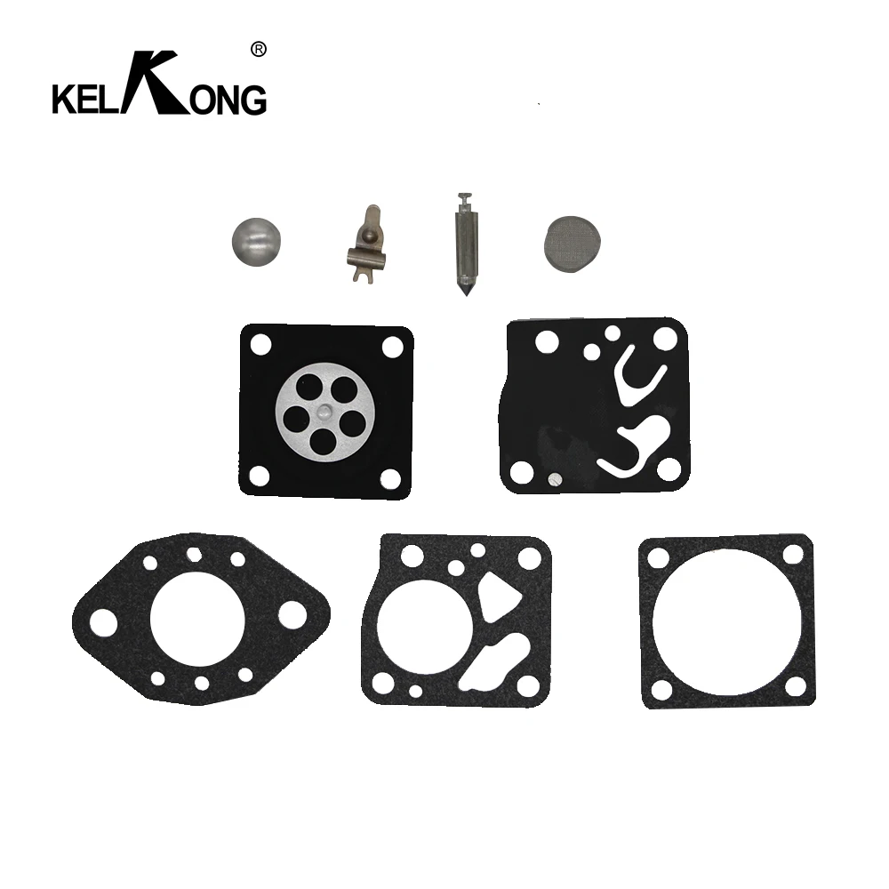 KELKONG 1 zestaw membrana gaźnika dla Tillotson dla Stihl 024 024AV MS240 uszczelka Carb zestaw igieł trymer część do piły łańcuchowej