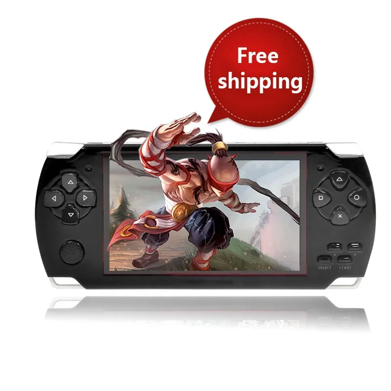คอนโซลเกมมือถือหน้าจอ 4.3 นิ้วเครื่องเล่น MP4 MP5 เครื่องเล่นเกมจริง 8GB รองรับเกม psp,กล้อง,วิดีโอ,e-book