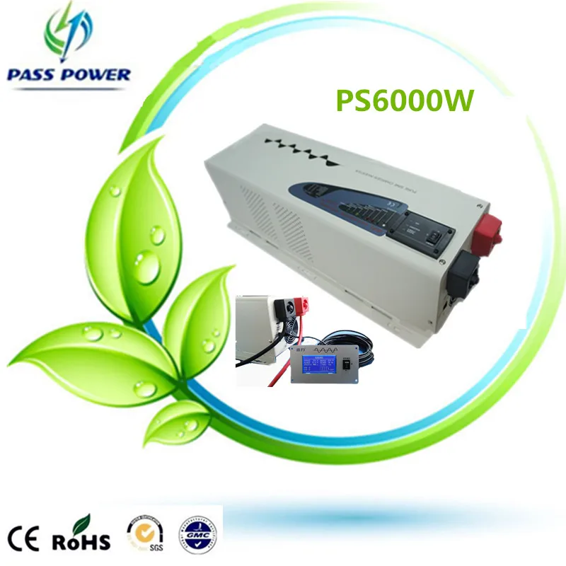 

6000W Solar Inverter DC 24V AC230V Pure Sine Wave Low Frequency Inverter