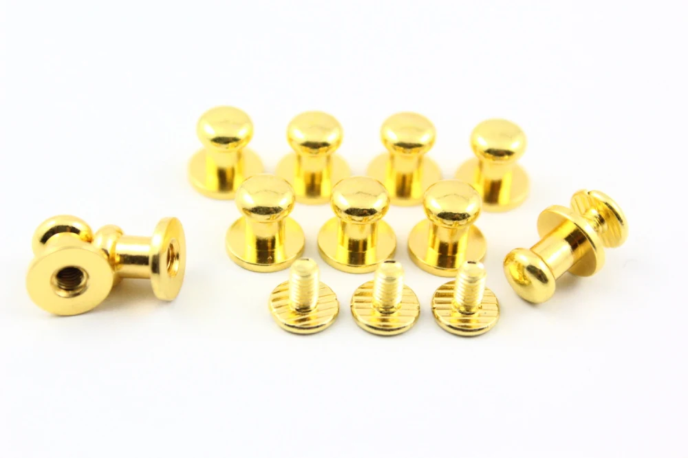 8mm*6mm*8mm Gold monkhead Metal Screw Back Spike Studs Punk Rock Rivets Nailheads Free Shipping Wholesale High Quality