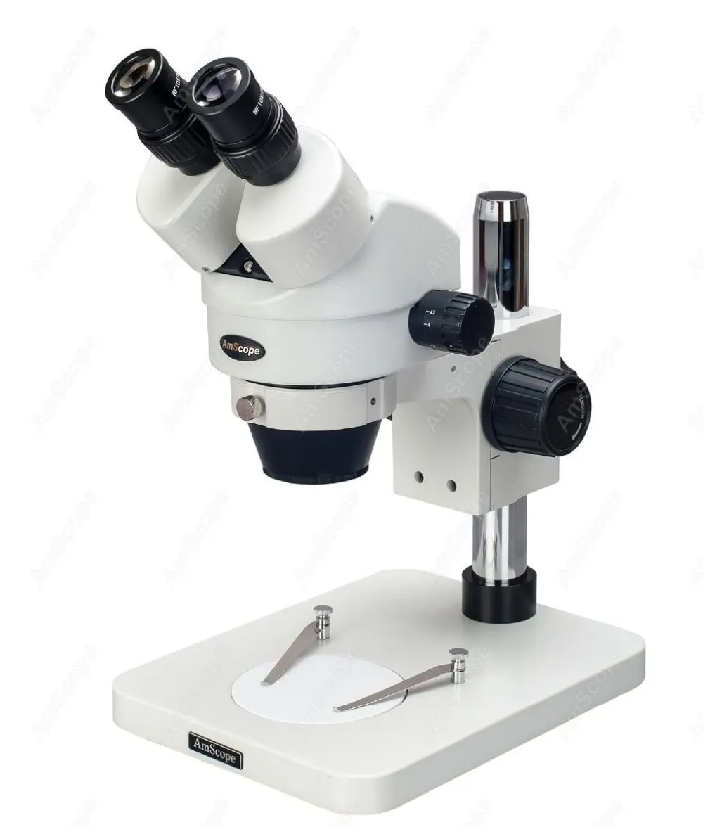 Pillar Stand Stereo Microscope--AmScope Supplies 3.5X-45X Table Pillar Stand Zoom Magnification Stereo Microscope