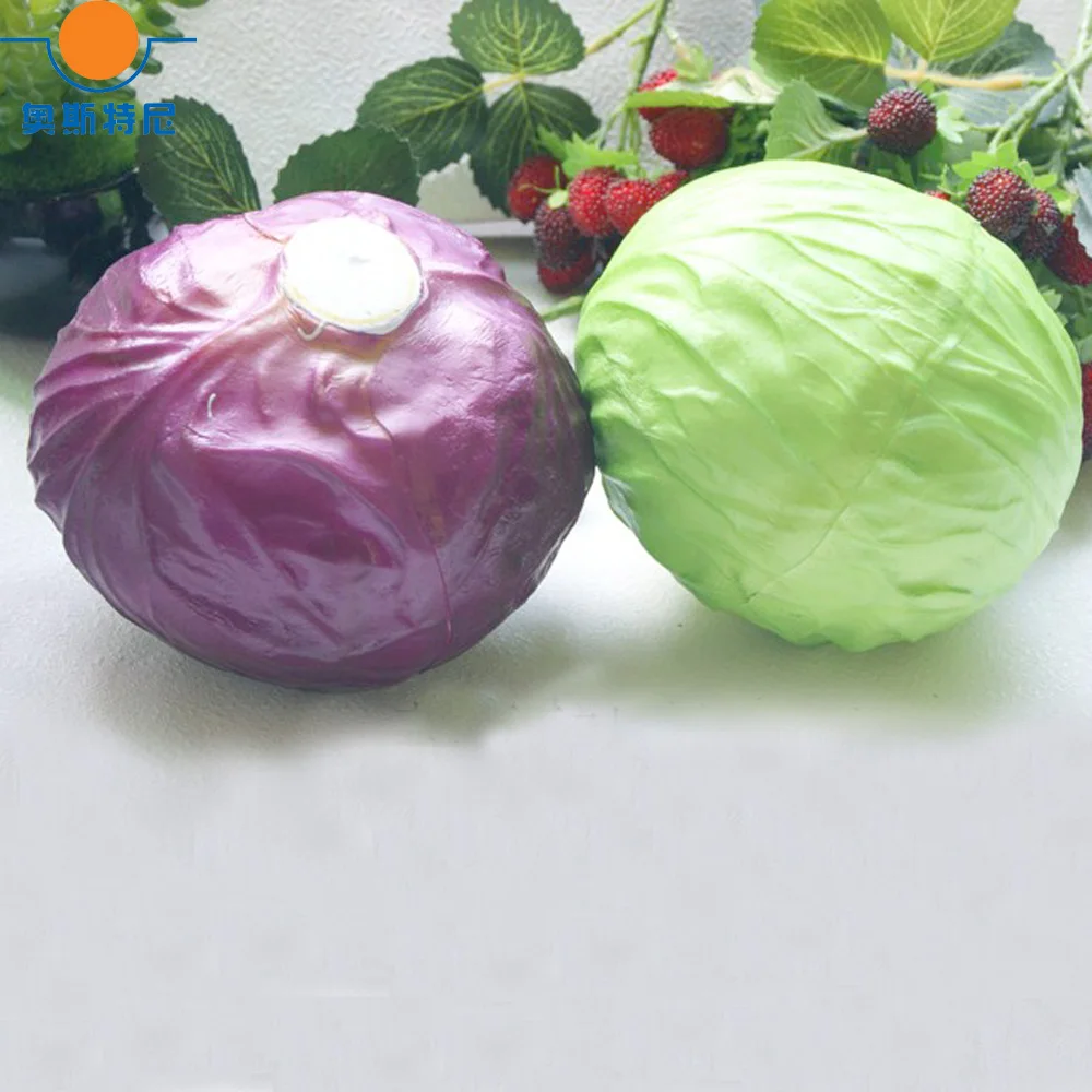 High imitation fake artificial cabbage&plastic fake simulated artificial cabbage vegetable model