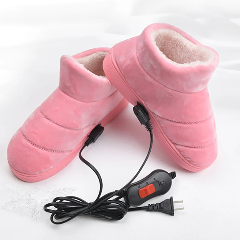 Calentador eléctrico de 220V, zapatos calefactores, Control de temperatura, tesoro de pie cálido para calentador, zapato suave, botas de nieve con