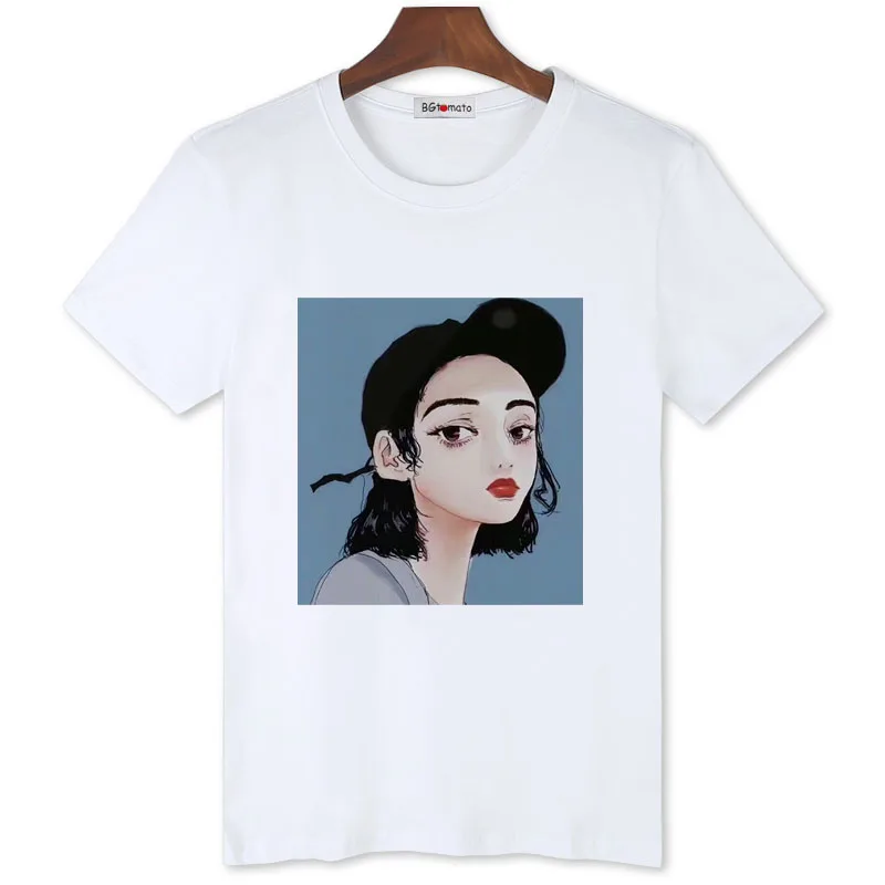 

BGtomato супер красивая футболка с принтом для девочек, модная уличная одежда, новая повседневная мужская футболка хорошего качества, красивые топы