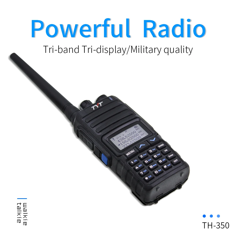 TYT TH-350 LeicBand AmPuebHam Radio FM Transcsec 136-174MHz 220-260MHz 400-470MHz Affichage en veille Communication sans fil