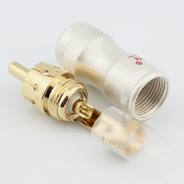 10pcs/lot DIY gold snake RCA Plug HIFI Goldplated Audio Cable RCA Male Audio Video Connector Gold Adapter For Cable