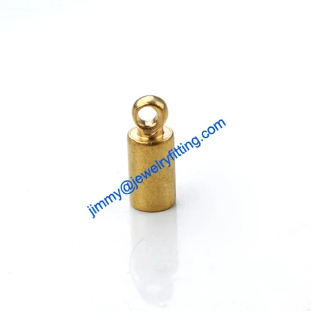 

2013 Jewelry findings raw brass End caps for laether cord clasp crimp end cap chain end caps 4*10mm