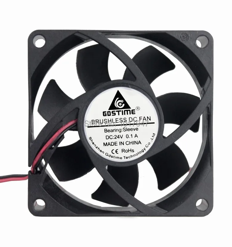 

20 Pieces LOT Durability DC 24V 2Pin 7025s 7cm 70mm x 25mm Motor Computer Brushless Cooling Fan