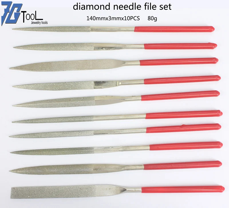 

Free Shipping Set 10pcs 3x140mm Needle Files Jeweler Diamond Carving Craft Tool Metal Glass Stone