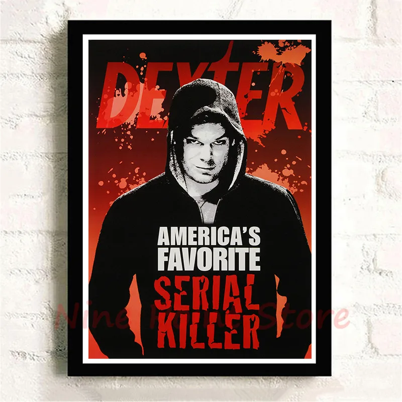 TV Series Dexter Coated paper Posters Wall Sticker For Home Room Frameless